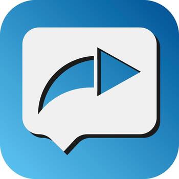 adelante mensaje vector glifo degradado antecedentes icono para personal y comercial usar.