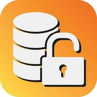 Unsecure Vector Glyph Gradient Background Icon For Personal And Commercial Use.