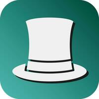 Top Hat Vector Glyph Gradient Background Icon For Personal And Commercial Use.