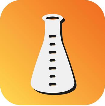 Flask Vector Glyph Gradient Background Icon For Personal And Commercial Use.