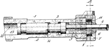 Device for Hammer Drill vintage illustration. vector