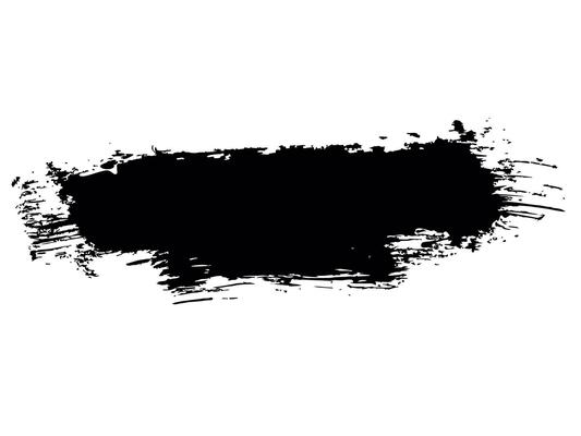 Long grunge background for text. Black vector brush strokes. Smear of ink paint. For banner and postcard design.