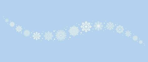 Winter background with snowflakes and snow. Vector illustration.