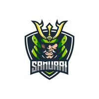 el logo para un equipo llamado samurai vector