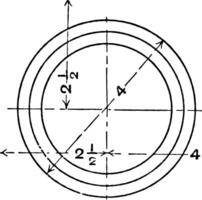 mecánico dibujo ejercicio circulo con ondulado curvo líneas dentro dentado en sus interior lado Clásico grabado. vector