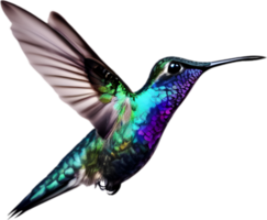 AI generated A colorful hummingbird painting. Ai-generated. png