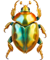 ai generiert Aquarell Gemälde von ein Schildkröte Käfer. KI-generiert png