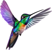 AI generated A colorful hummingbird painting. Ai-generated. png