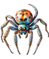 AI generated Watercolor painting of a spider. Ai-generated png