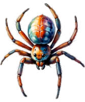 ai generiert Aquarell Gemälde von ein Spinne. KI-generiert png