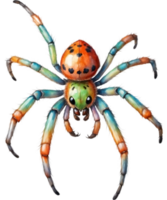 AI generated Watercolor painting of a spider. Ai-generated png