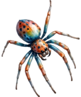 AI generated Watercolor painting of a spider. Ai-generated png