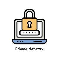 Private Network vector Filled outline Icon  Design illustration. Business And Management Symbol on White background EPS 10 File