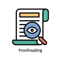 Proofreading vector Filled outline Icon Design illustration. Business And Management Symbol on White background EPS 10 File