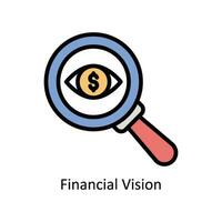 Financial Vision vector Filled outline Icon  Design illustration. Business And Management Symbol on White background EPS 10 File