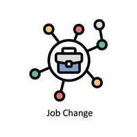 Job Change vector Filled outline Icon  Design illustration. Business And Management Symbol on White background EPS 10 File