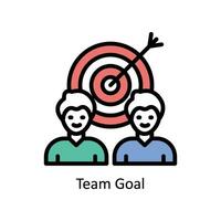 Team Goal vector Filled outline Icon  Design illustration. Business And Management Symbol on White background EPS 10 File