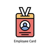 Employee card vector Filled outline Icon  Design illustration. Business And Management Symbol on White background EPS 10 File