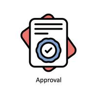 Approval vector Filled outline Icon  Design illustration. Business And Management Symbol on White background EPS 10 File