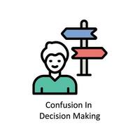 Decision Making vector Filled outline Icon  Design illustration. Business And Management Symbol on White background EPS 10 File