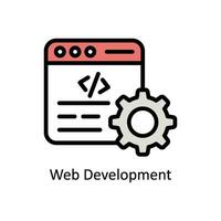 Web Development vector Filled outline Icon  Design illustration. Business And Management Symbol on White background EPS 10 File