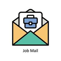 Job Mail vector filled outline Icon Design illustration. Business And Management Symbol on White background EPS 10 File