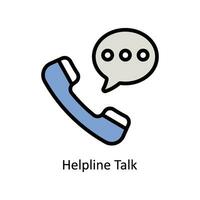 Helpline Talk vector Filled outline Icon Design illustration. Business And Management Symbol on White background EPS 10 File