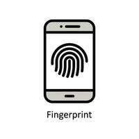 Fingerprint vector Filled outline Icon Design illustration. Business And Management Symbol on White background EPS 10 File