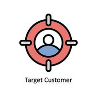 Target Customer vector filled outline Icon Design illustration. Business And Management Symbol on White background EPS 10 File