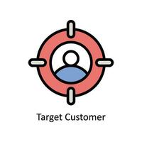 Target Customer vector filled outline Icon Design illustration. Business And Management Symbol on White background EPS 10 File