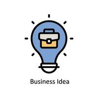 Business Idea vector Filled outline Icon Design illustration. Business And Management Symbol on White background EPS 10 File