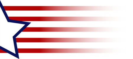 Weiß Hälfte Star mit rot Streifen horizontal Linie abstrakt transparent Hintergrund png