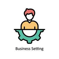 Business Setting vector filled outline Icon Design illustration. Business And Management Symbol on White background EPS 10 File
