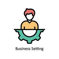 Business Setting vector filled outline Icon Design illustration. Business And Management Symbol on White background EPS 10 File