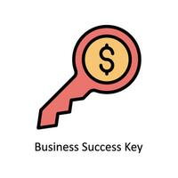 Business Success Key vector filled outline Icon Design illustration. Business And Management Symbol on White background EPS 10 File