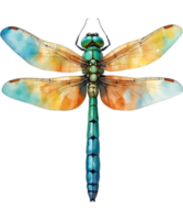 AI generated Watercolor painting of a dragonfly. Ai-generated png