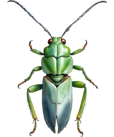 ai genererad vattenfärg målning av en gråa blad insekt. ai-genererad png