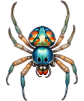 ai generiert Aquarell Gemälde von ein Spinne. KI-generiert png