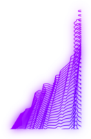 abstrato ondulado linhas elemento. fluindo partículas onda padronizar 3d curva meio-tom. png