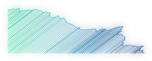 astratto ondulato Linee elemento. fluente particelle onda modello 3d curva mezzitoni. png