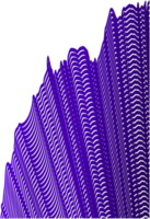 abstrakt vågig rader element. strömmande partiklar Vinka mönster 3d kurva halvton. png