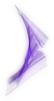 abstrait ondulé lignes élément. écoulement particules vague modèle 3d courbe demi-teinte. png