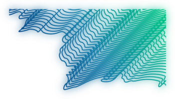 abstract golvend lijnen element. vloeiende deeltjes Golf patroon 3d kromme halftoon. png