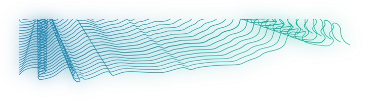 abstrait ondulé lignes élément. écoulement particules vague modèle 3d courbe demi-teinte. png