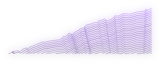 abstrait ondulé lignes élément. écoulement particules vague modèle 3d courbe demi-teinte. png