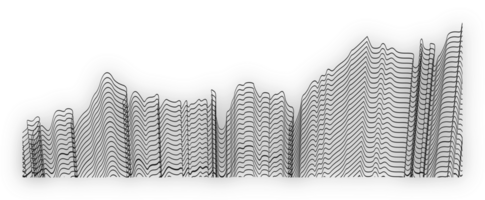 abstrato ondulado linhas elemento. fluindo partículas onda padronizar 3d curva meio-tom. png