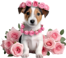 AI generated a cute Jack Russell Terrier. Ai-generated. png