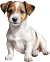 AI generated a cute Jack Russell Terrier. Ai-generated. png