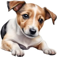 AI generated a cute Jack Russell Terrier. Ai-generated. png
