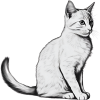 AI generated A cute kitten drawing. Ai-generated. png